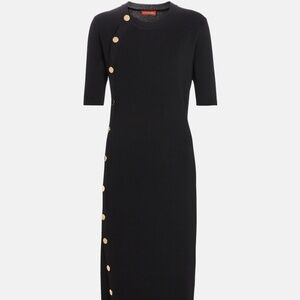 ALTUZARRA Topaz button-detailed ribbed-knit midi dress